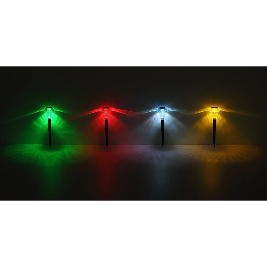 Globo - CONJUNTO 4x Lâmpada Solar LED RGB LED/0,05W/3V IP44 150 mAh