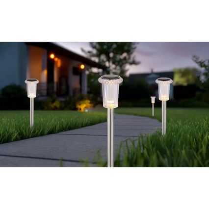 Globo - CONJUNTO 4x Luzes solares LED LED/0,06W/1,2V IP44 100 mAh