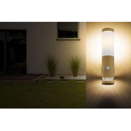 Globo - Iluminação de parede exterior com sensor 1xE27/15W/230V IP44