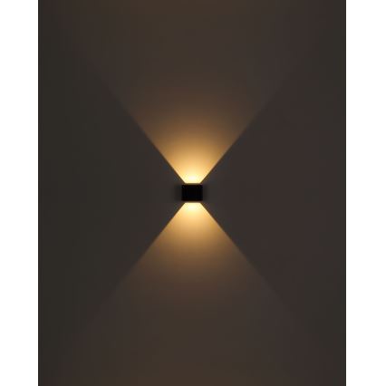 Globo - Iluminação de parede exterior LED 2xLED/3W/230V IP44 preto