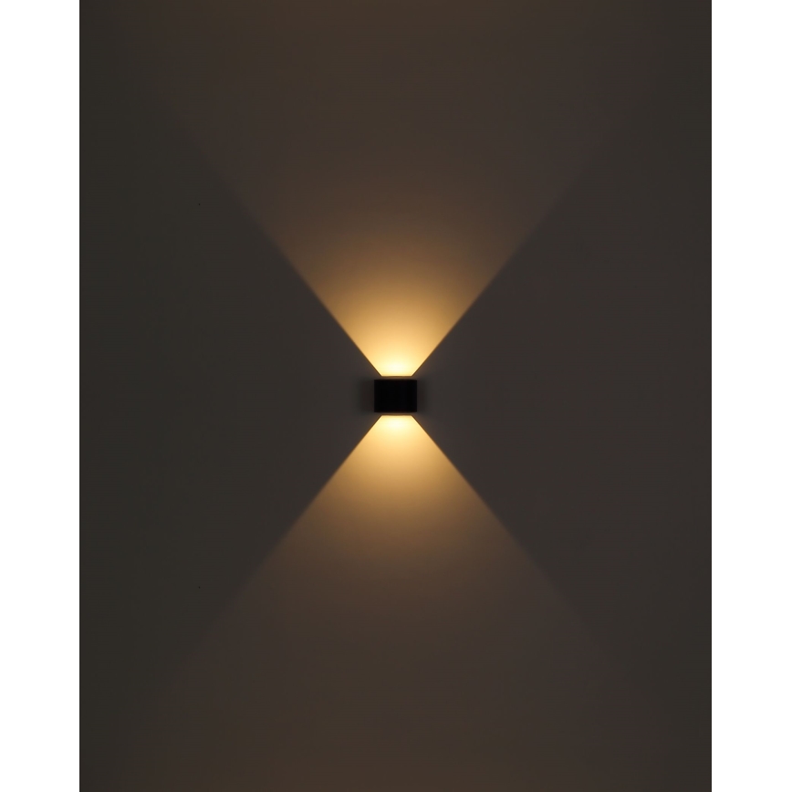 Globo - Iluminação de parede exterior LED 2xLED/3W/230V IP44 preto