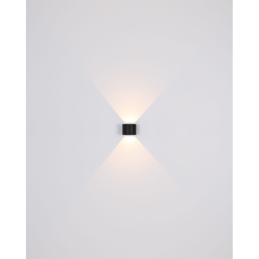 Globo - Iluminação de parede exterior LED 2xLED/3W/230V IP44 preto