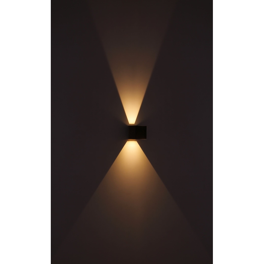 Globo - Iluminação de parede exterior LED 2xLED/3W/230V IP44 castanho