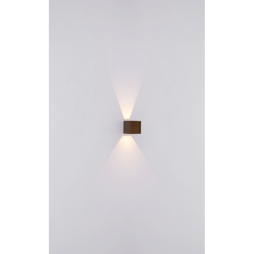 Globo - Iluminação de parede exterior LED 2xLED/3W/230V IP44 castanho