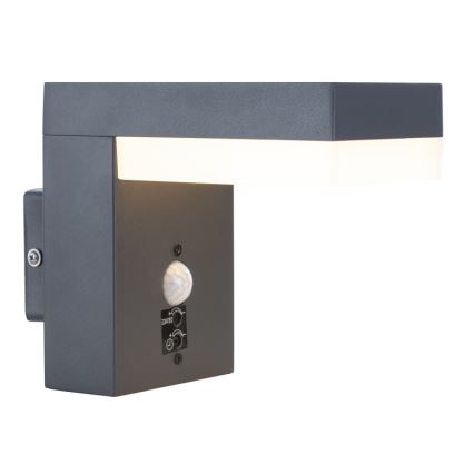 Globo - Luminária de parede exterior LED com sensor LED/9,5W/230V IP44