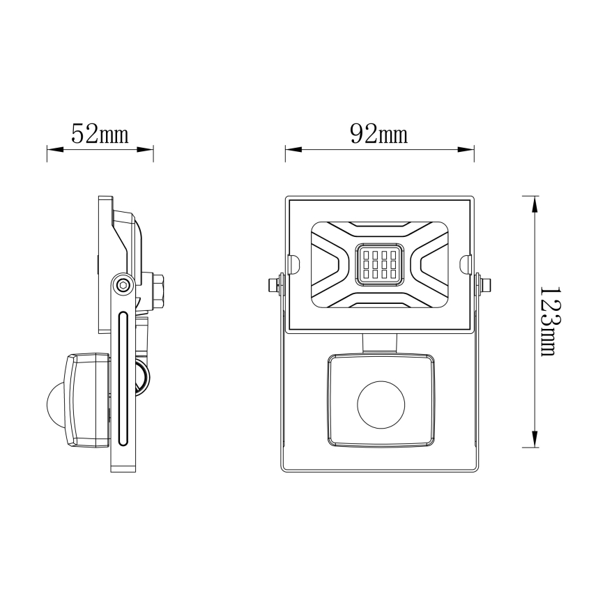 Globo - Holofote LED com sensor LED/10W/230V IP44