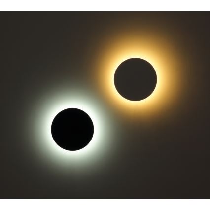 Globo - Iluminação de parede exterior LED LED/15W/230V 3000/4000/6000K diâmetro 25,2 cm IP44 preto