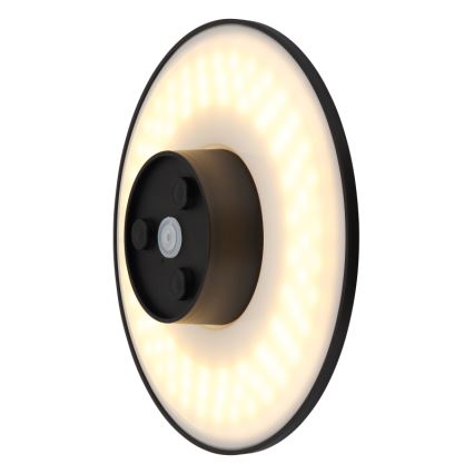 Globo - Iluminação de parede exterior LED LED/15W/230V 3000/4000/6000K diâmetro 25,2 cm IP44 preto