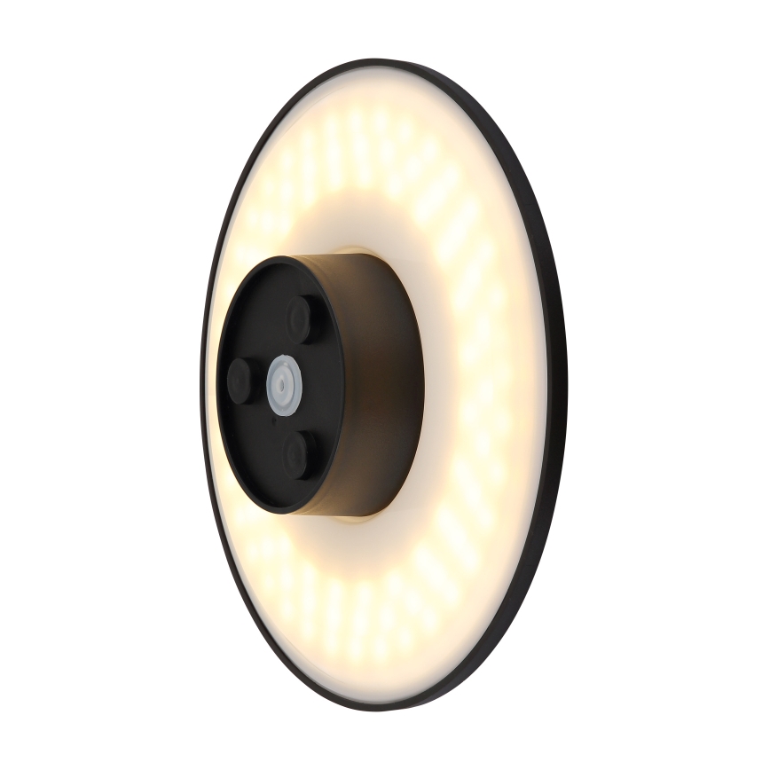 Globo - Iluminação de parede exterior LED LED/15W/230V 3000/4000/6000K diâmetro 25,2 cm IP44 preto