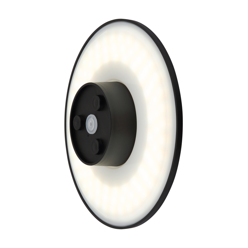 Globo - Iluminação de parede exterior LED LED/15W/230V 3000/4000/6000K diâmetro 25,2 cm IP44 preto