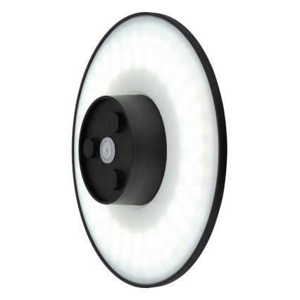 Globo - Iluminação de parede exterior LED LED/15W/230V 3000/4000/6000K diâmetro 25,2 cm IP44 preto
