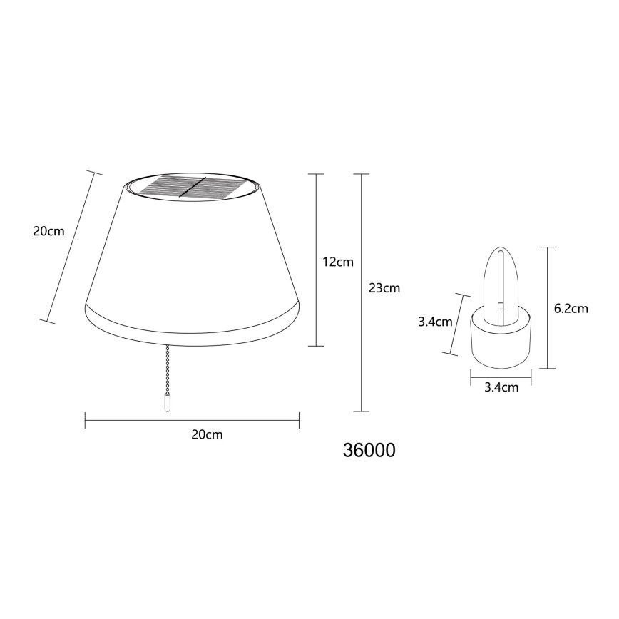 Globo - Luz solar LED para garrafas 10xLED/1,5W/3V IP44