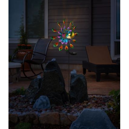 Globo - Decoração solar LED/0,06W/3V IP44 pavão