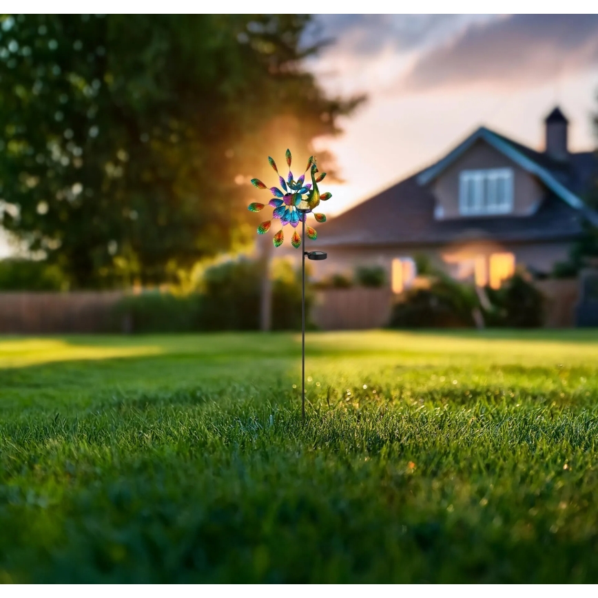 Globo - Decoração solar LED/0,06W/3V IP44 pavão