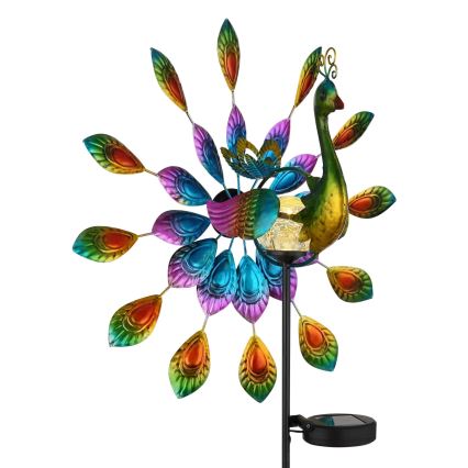 Globo - Decoração solar LED/0,06W/3V IP44 pavão