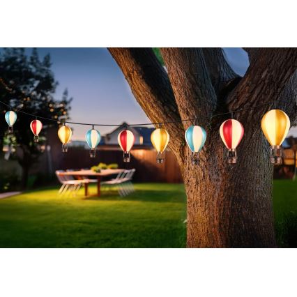 Globo - Corrente solar LED 9xLED/0,06W/3V 390 cm IP44