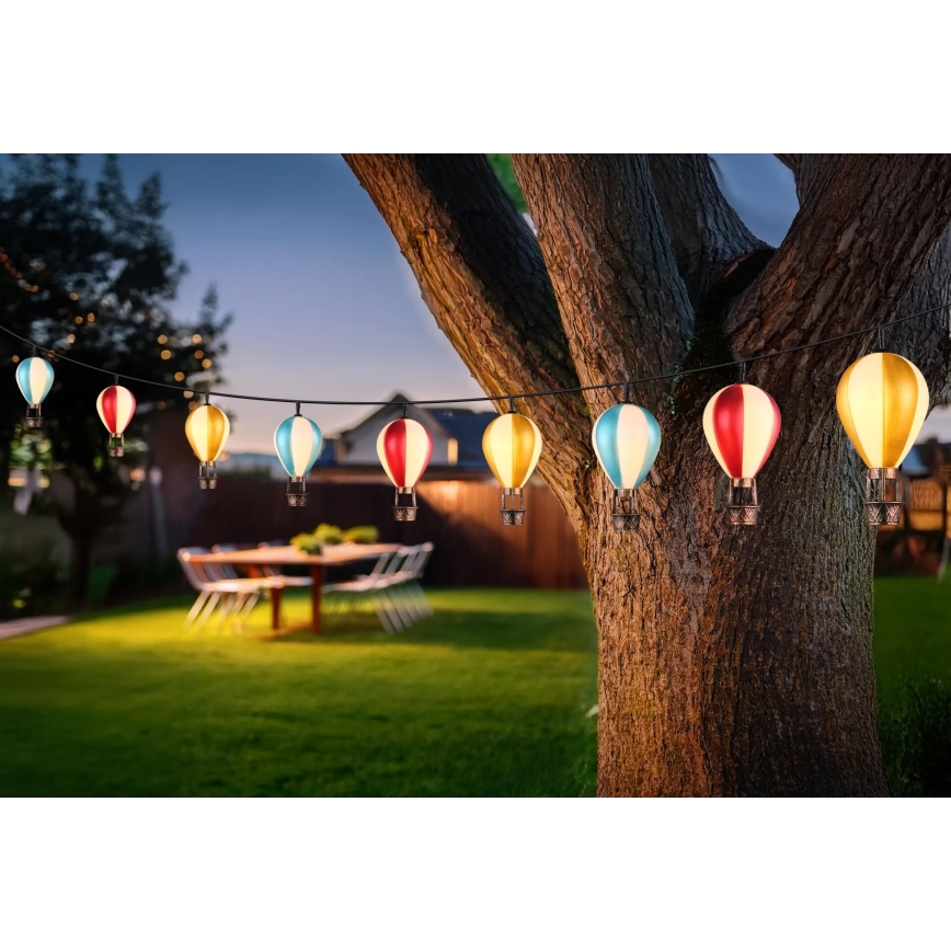 Globo - Corrente solar LED 9xLED/0,06W/3V 390 cm IP44