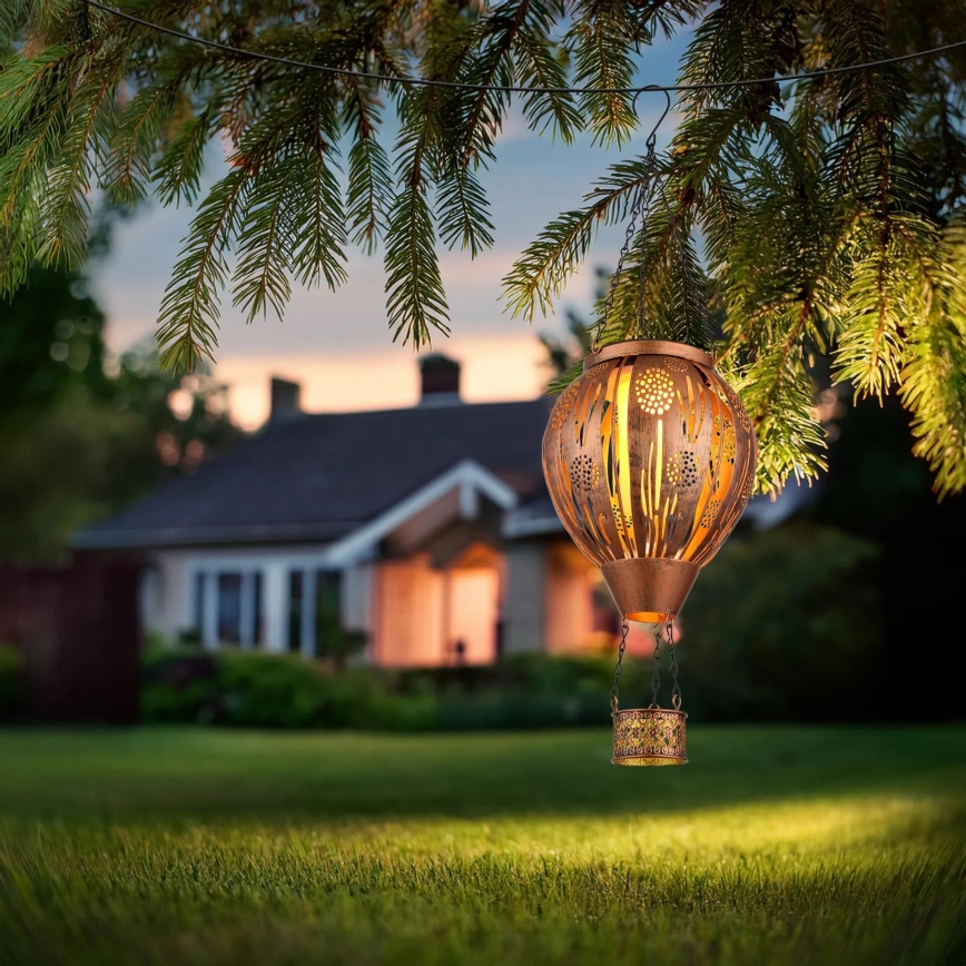 Globo - Decoração solar LED suspensa 12xLED/0,02W/3V IP44 Balão voador