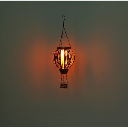 Globo - Decoração solar LED suspensa 12xLED/0,02W/3V IP44 Balão voador