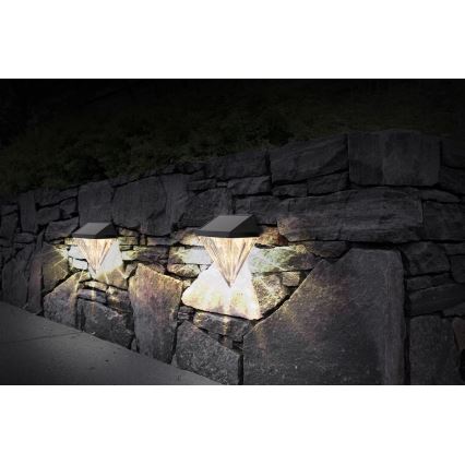 Globo - CONJUNTO 2x Iluminação de parede solar LED LED/0,5W/3V IP44