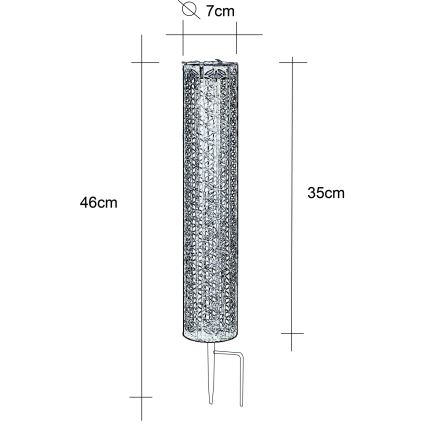 Globo - Iluminação solar LED LED/0,06W/3,2V 3000K IP44
