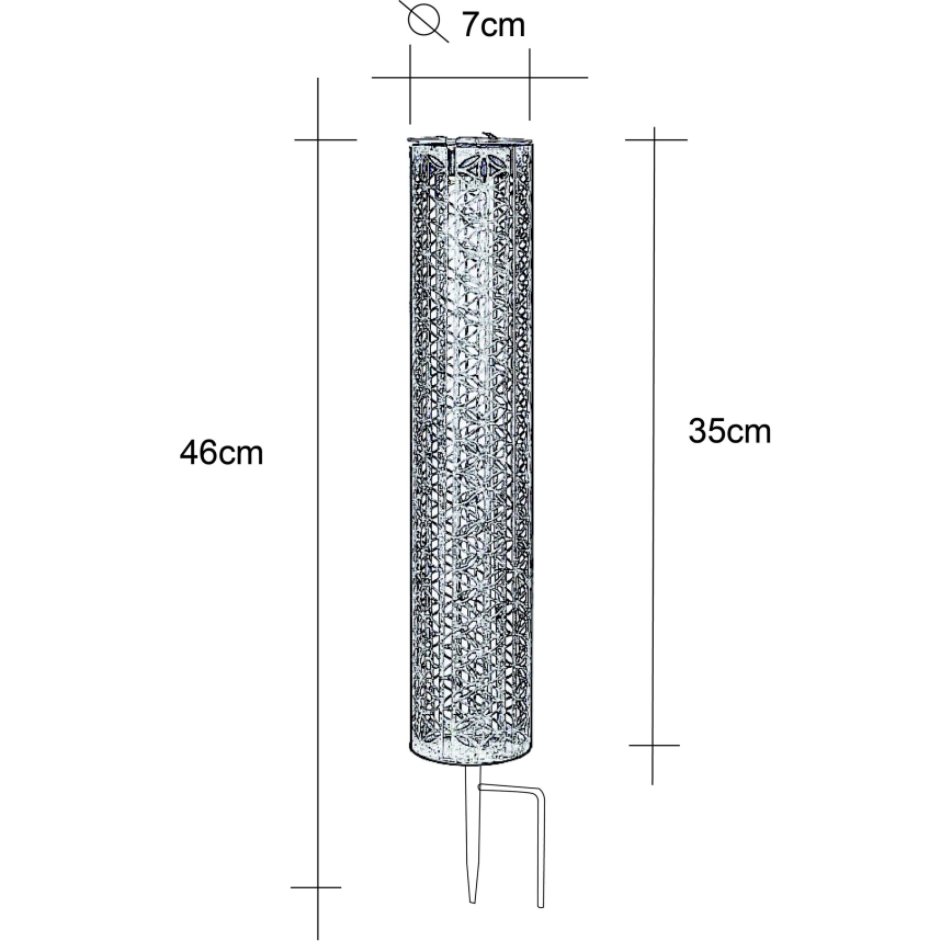 Globo - Iluminação solar LED LED/0,06W/3,2V 3000K IP44