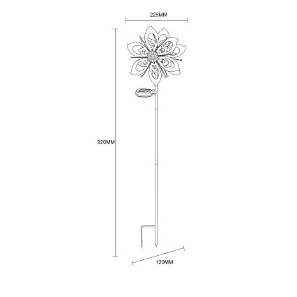 Globo - Decoração solar LED/0,06W/3,2V IP44