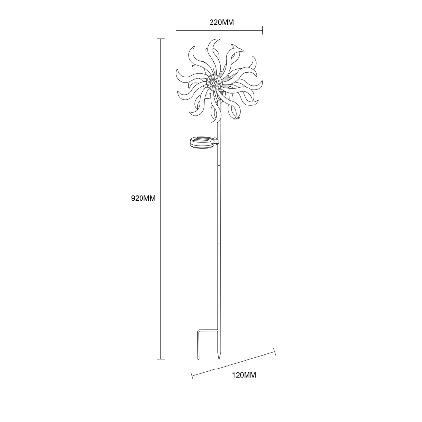 Globo - Decoração solar LED/0,06W/3,2V IP44