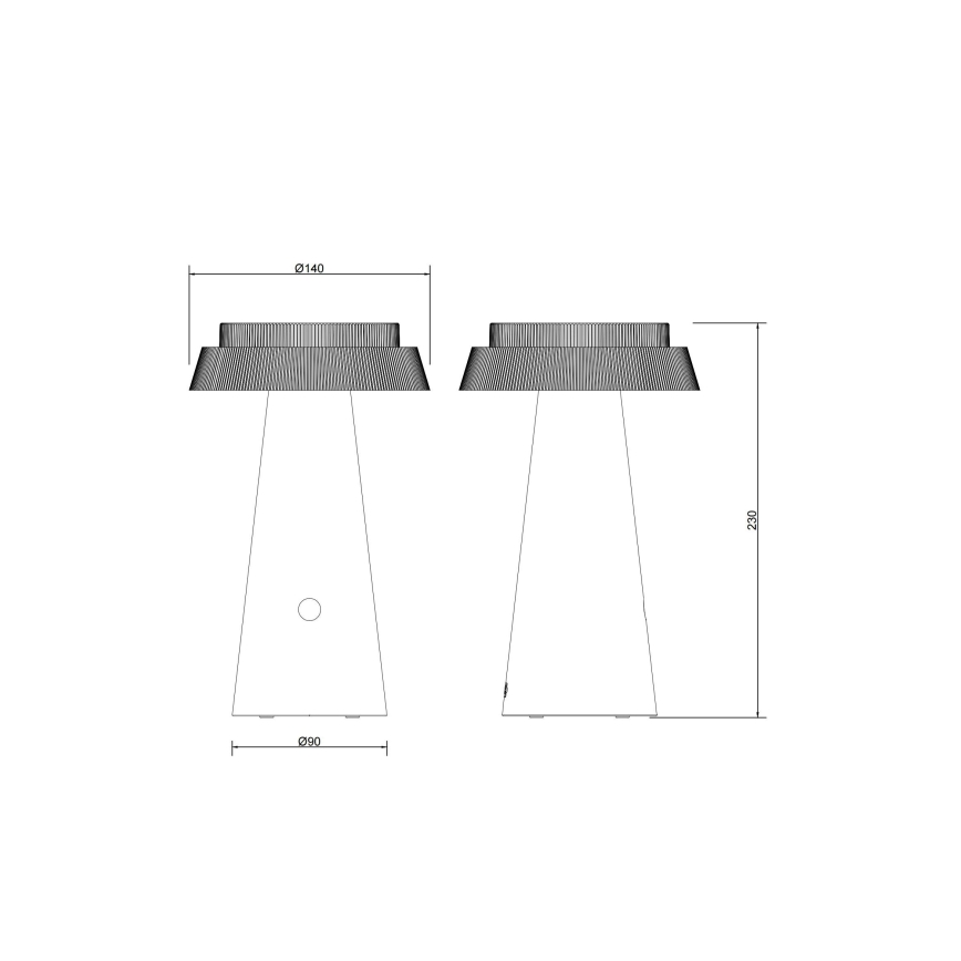 Globo - Candeeiro solar LED tátil com regulação LED/4W/3,7W IP54 rosa