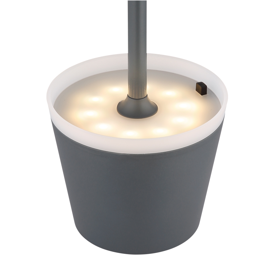 Globo - Iluminação solar LED LED/0,6W/3V 3000K IP44 antracite
