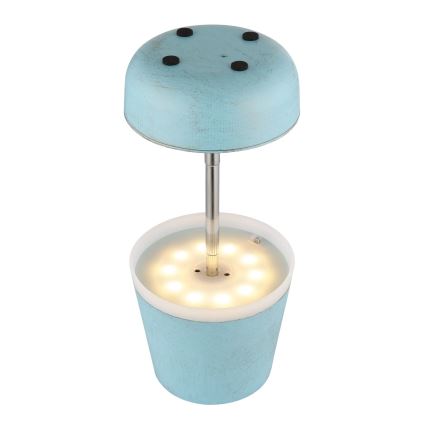 Globo - Candeeiro solar LED 10xLED/0,06W/3V IP44 azul