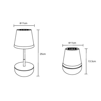 Globo - Candeeiro solar LED 10xLED/0,06W/3V IP44 cinzento