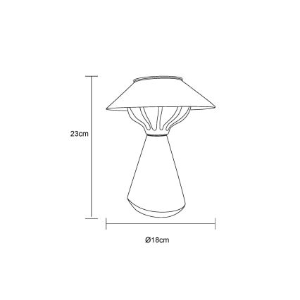 Globo - Candeeiro solar LED 10xLED/0,06W/1,2V IP44 castanho
