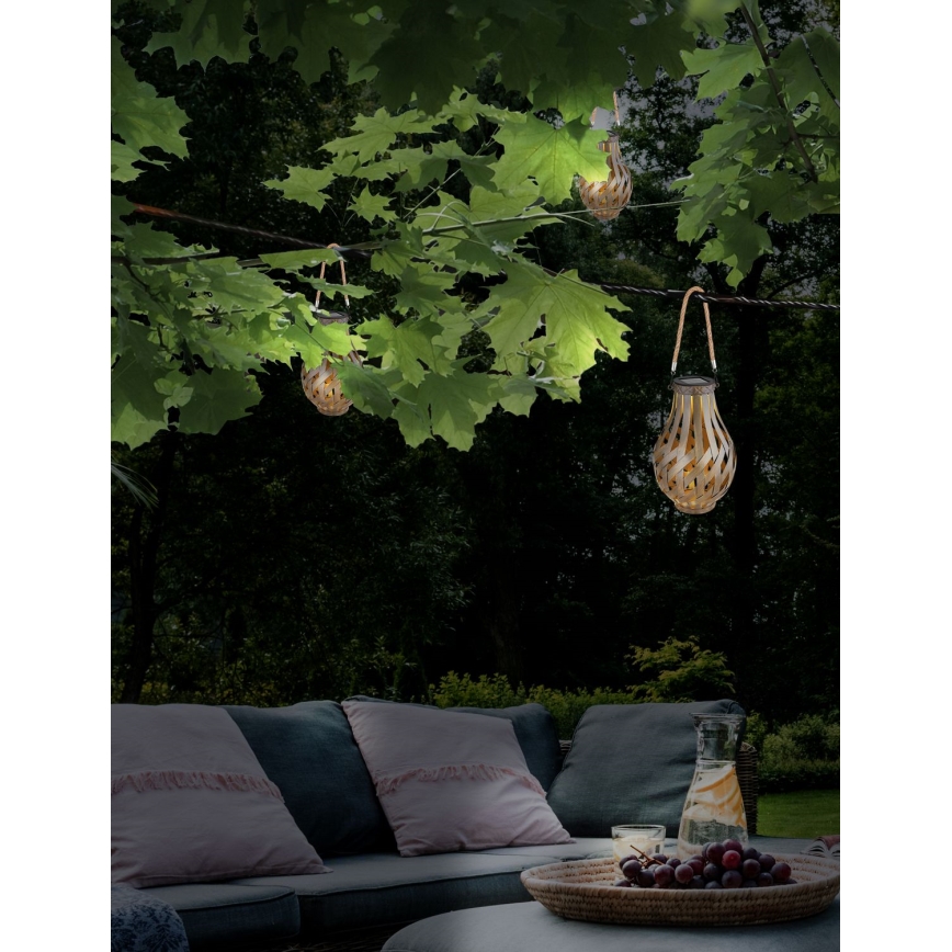 Globo - Iluminação solar LED LED/0,06W/3V IP44 bambu
