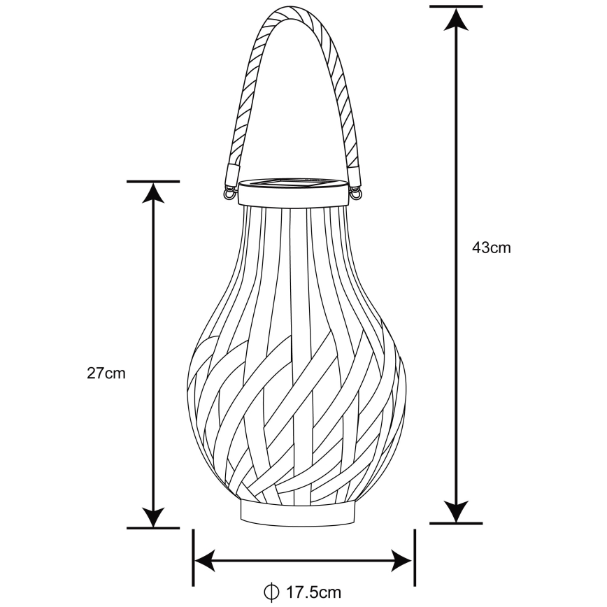 Globo - Iluminação solar LED LED/0,06W/3V IP44 bambu