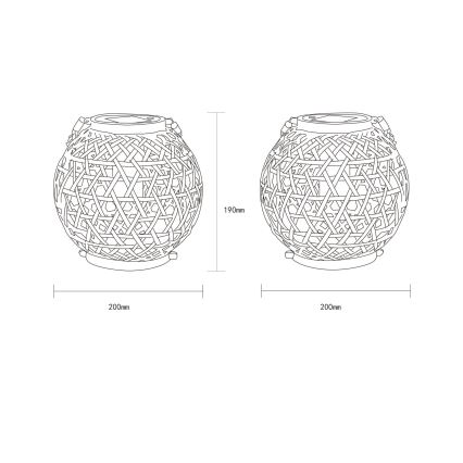 Globo - Iluminação solar LED LED/0,02W/3V IP44 300 mAh