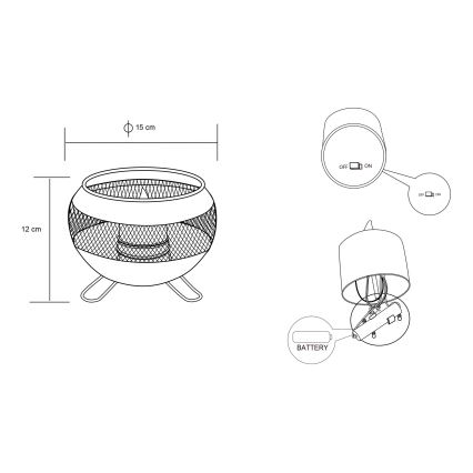 Globo - Iluminação solar LED LED/1,2V IP44