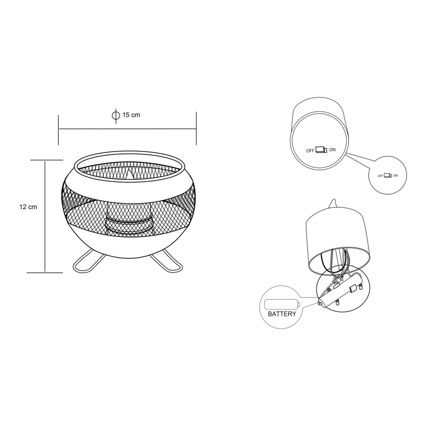 Globo - Iluminação solar LED LED/1,2V IP44