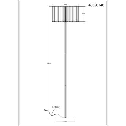 Globo - Candeeiro de chão 1xE27/60W/230V