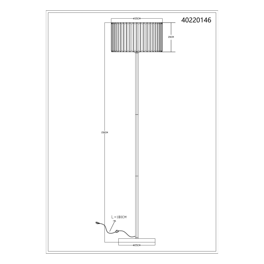 Globo - Candeeiro de chão 1xE27/60W/230V