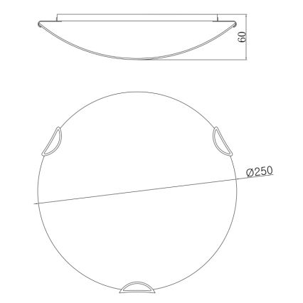 Globo - Luz de teto 1xE27/60W/230V