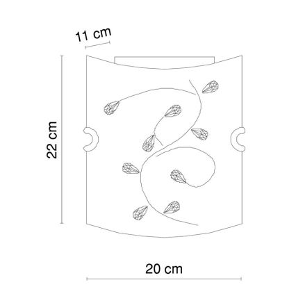Globo - Luz de parede 1xE27/60W/230V