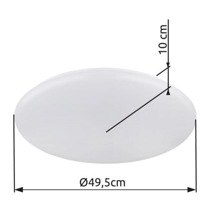 Globo - Iluminação de teto LED LED/24W/230V diâmetro 49,5 cm branco