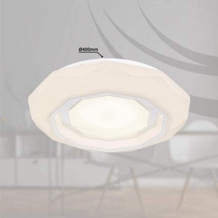 Globo - Iluminação de teto LED com regulação LED/24W/230V 2700-6500K + comando