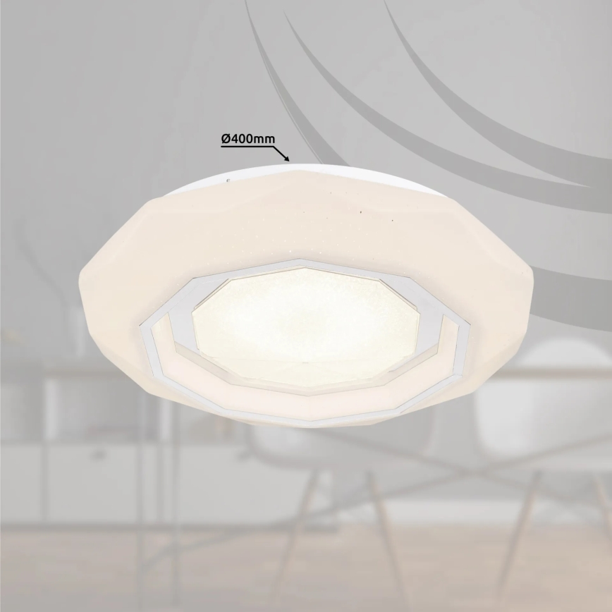 Globo - Iluminação de teto LED com regulação LED/24W/230V 2700-6500K + comando