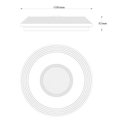 Globo - Iluminação de teto LED com regulação LED/24W/230V 2700-6500K + controlo remoto