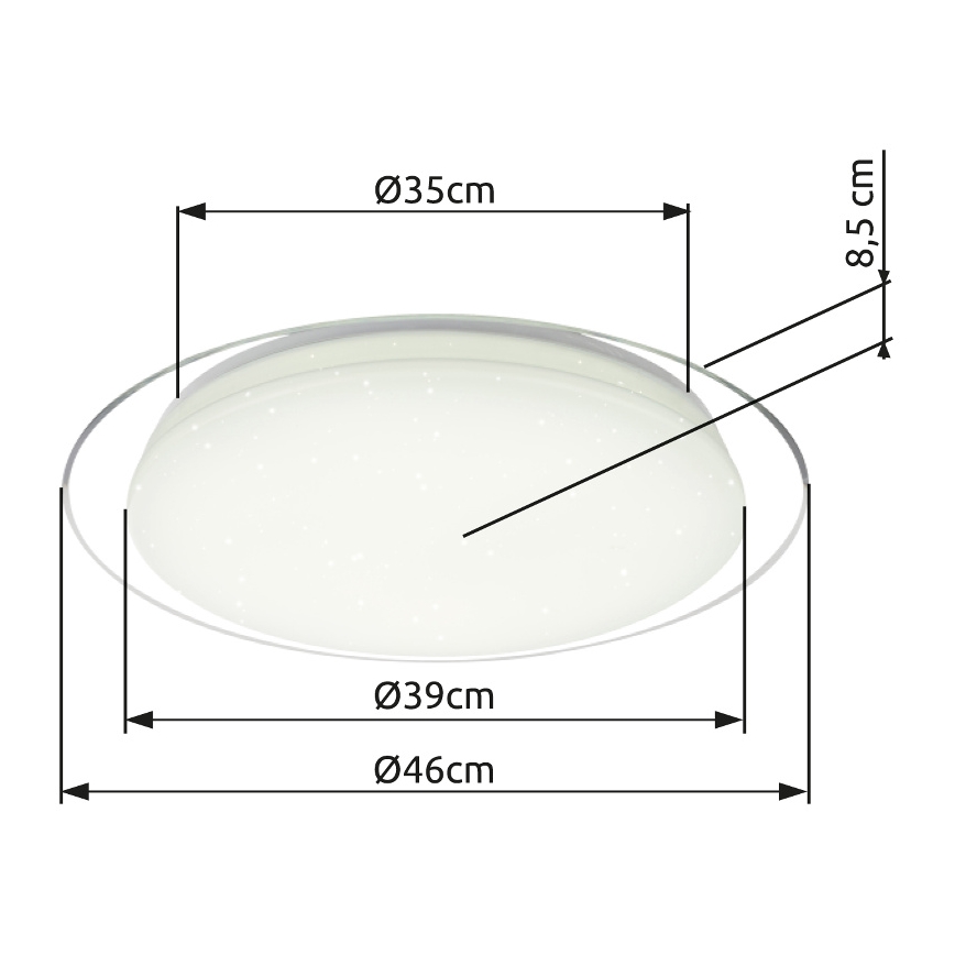 Globo - Luminária de teto LED dimmerizável LED/30W/230V 3000-6500K + controlo remoto