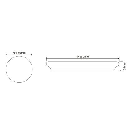 Globo - Iluminação de teto LED com controlo remoto LED/60W/230V