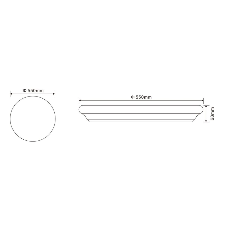 Globo - Iluminação de teto LED com controlo remoto LED/60W/230V