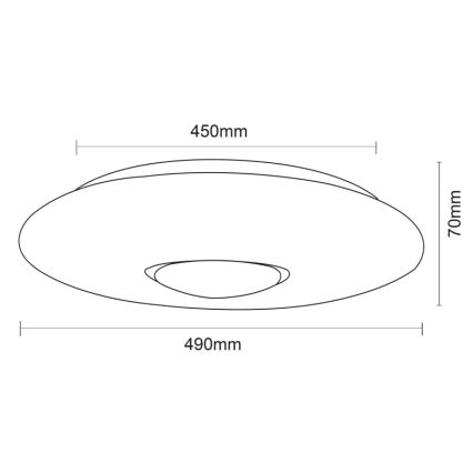 Globo - Iluminação de teto RGBW com regulação LED/40W/230V 3000-6500K + controlo remoto